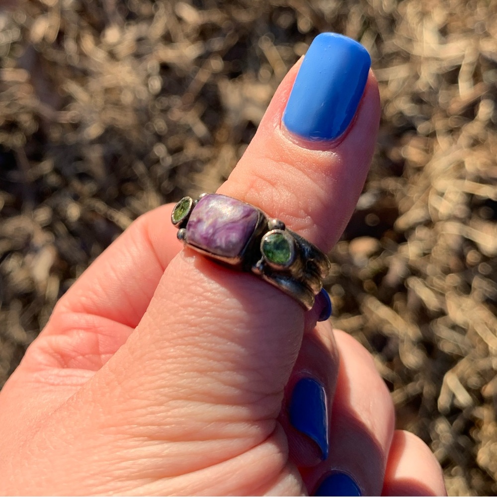 Genuine Stone & Sterling Silver Ring - Picture 6 of 16